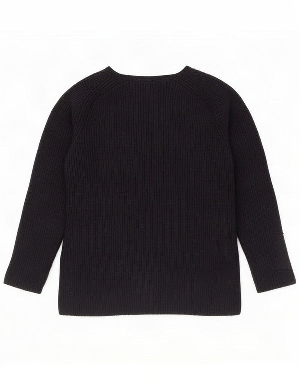 Hobbs Dame V-hals sweater UK 10 Small Navy Blue Wool