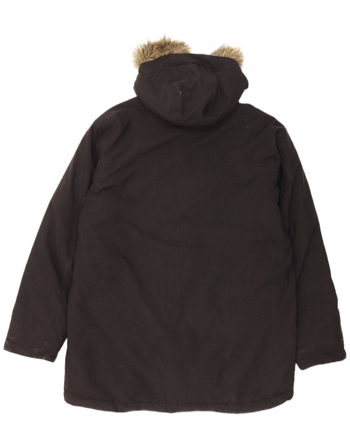 Adidas Herre Hooded Padded Coat UK 40 Large Black Nylon