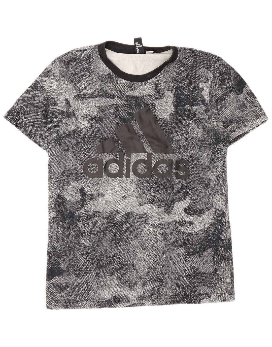 Adidas Herre grafisk T-shirt Top Medium Grey Camouflage
