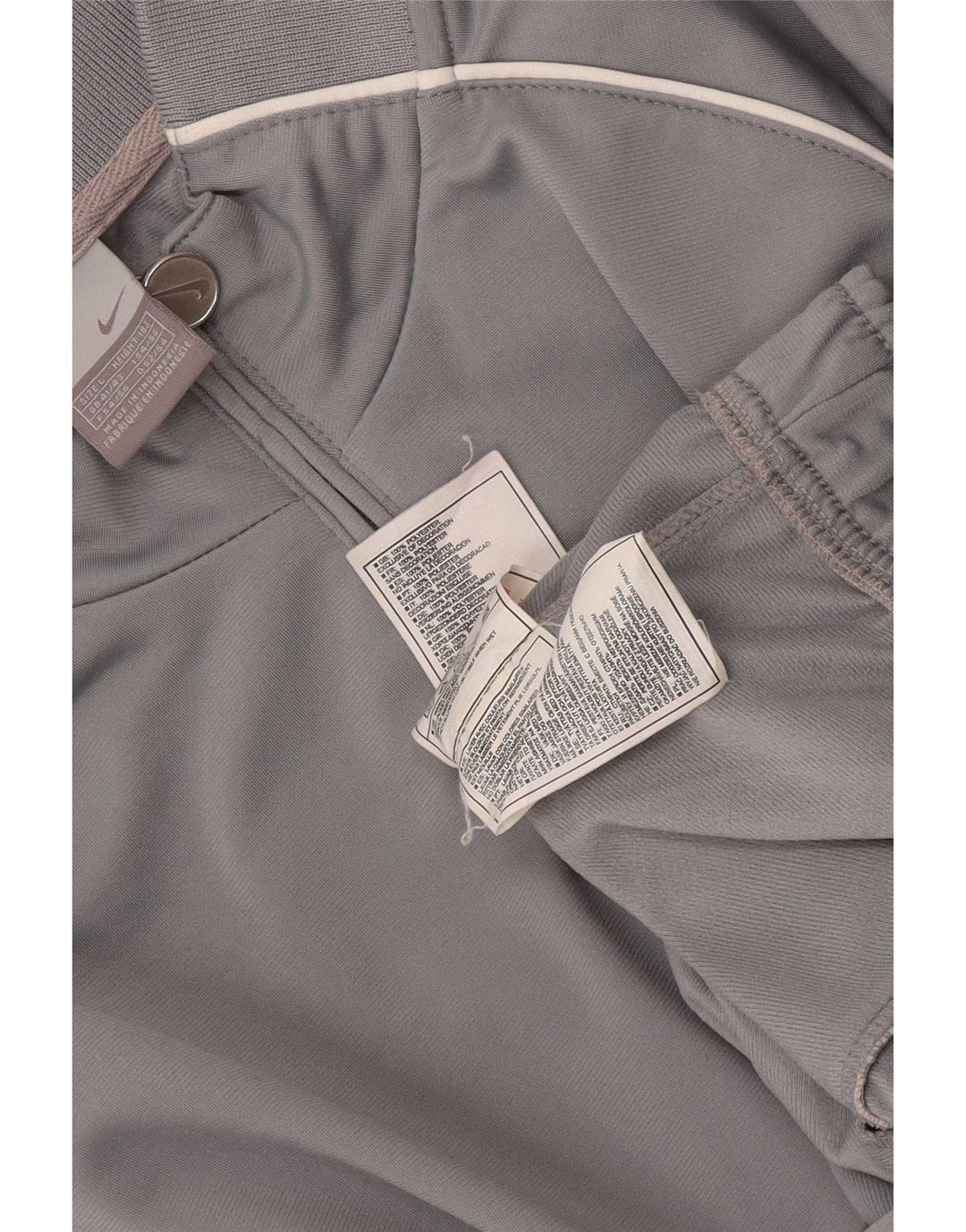 Nike træningsdragt til mænd, topjakke UK 41/43, stor grå polyester