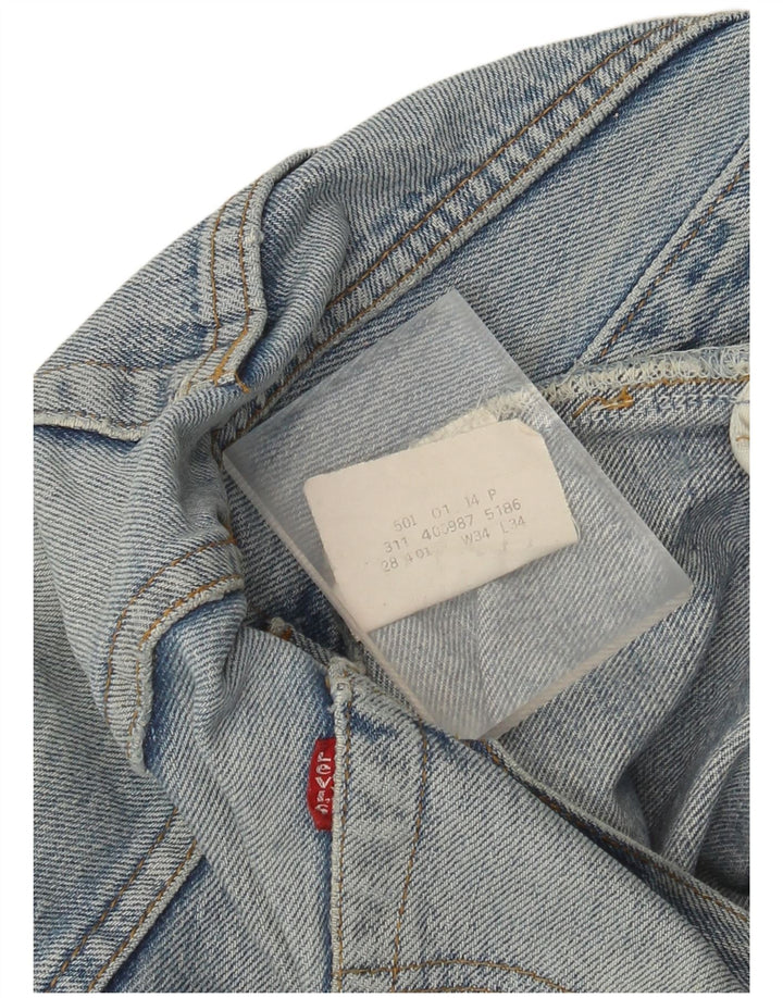 Levi's Dame 501 Straight Jeans W34 L31 Blå Bomuld