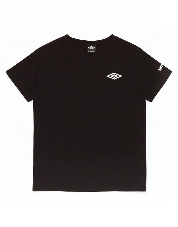 Umbro Dame T-Shirt Top UK 16 Stor Sort Bomuld