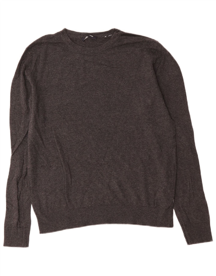 Jack & Jones Herre sweater med rund hals, mellemgrå bomuld