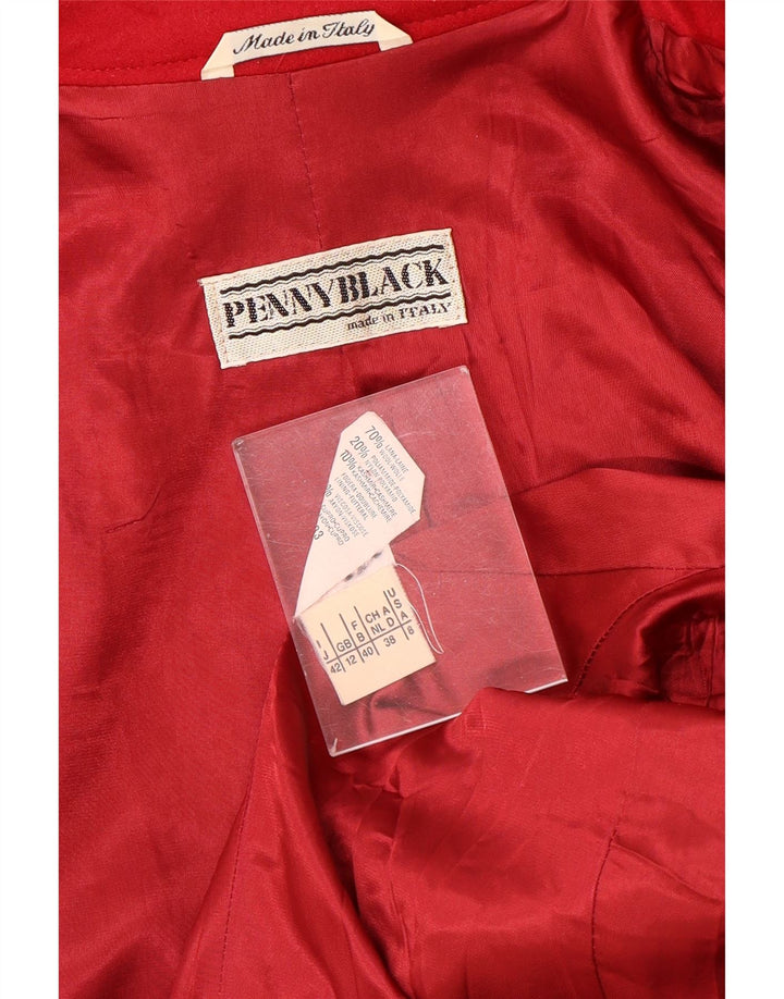 Penny Black Dame 3 Button Blazer Jacket UK 12 Medium Red Wool