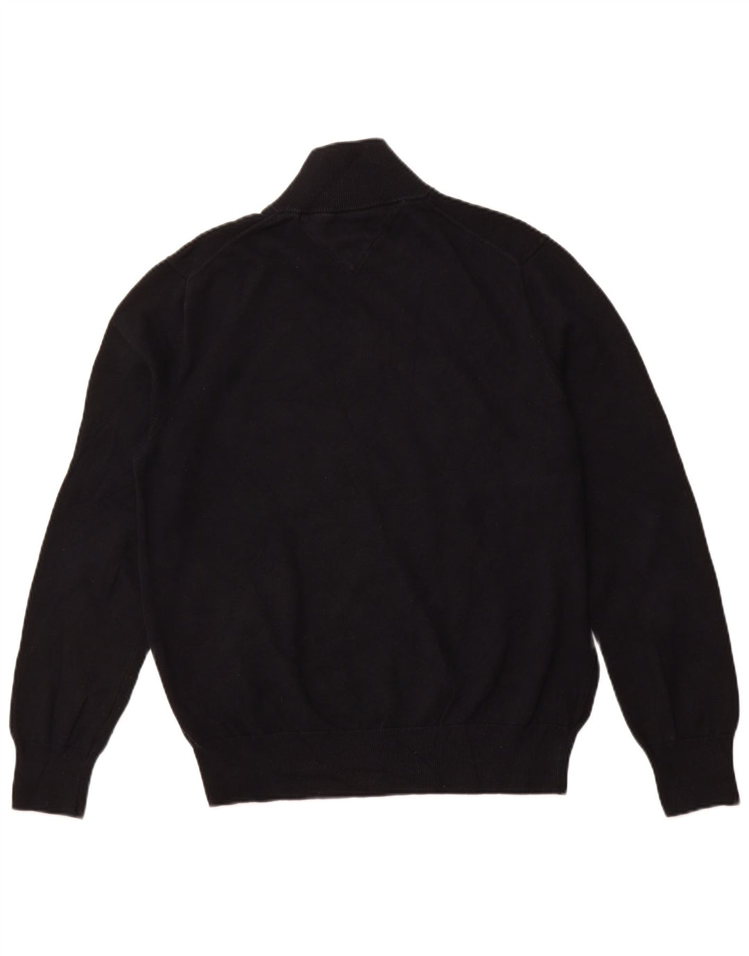 TOMMY HILFIGER Sweater med lynlås til mænd Stor sort bomuld