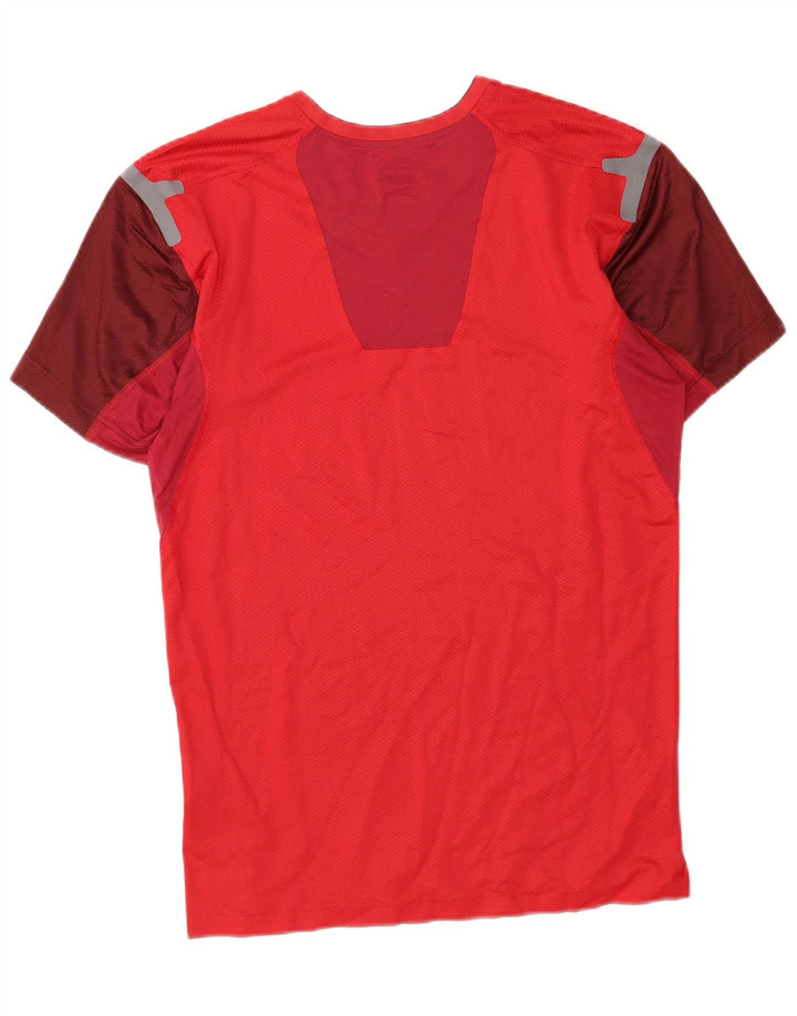 Nike Herre Dri Fit Grafisk T-Shirt Top XL Rød Colourblock Polyester