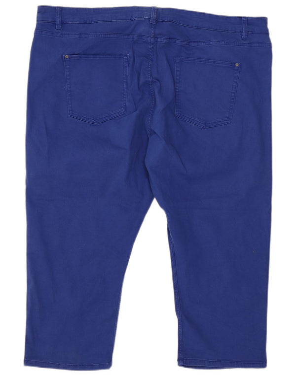 Marks & Spencer Dame Super Skinny Capri Jeans UK 24 4XL W44 L21 Blå