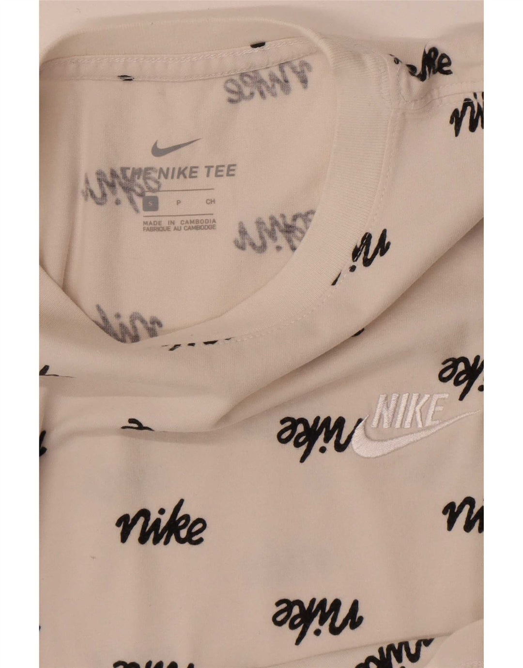 Nike grafisk T-shirt top til mænd, lille hvid