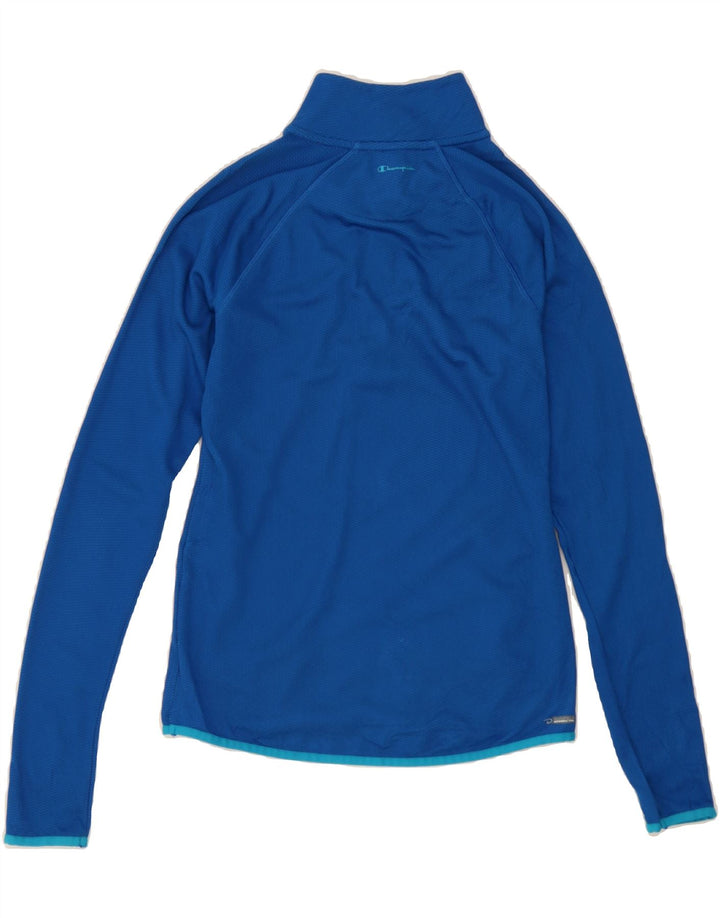 CHAMPION Womens Zip Neck Pullover Tracksuit Top UK 10 Small Blue Polyester Vintage Champion and Second-Hand Champion from Messina Hembry 