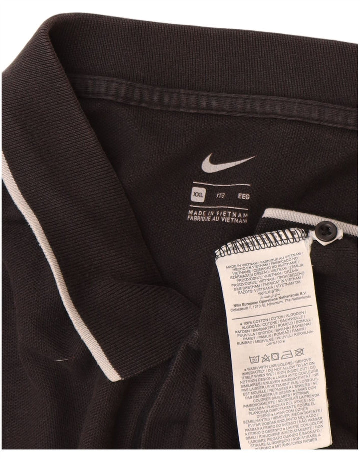 NIKE Poloshirt til mænd 2XL sort bomuld