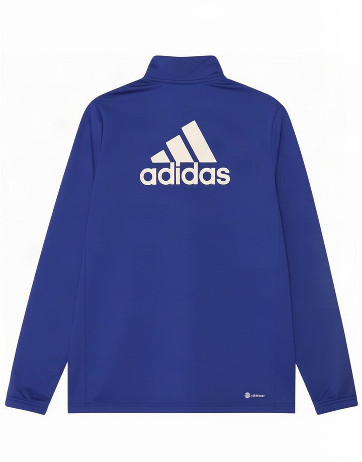 Adidas drenge grafisk træningsdragt topjakke 15-16 år blå polyester