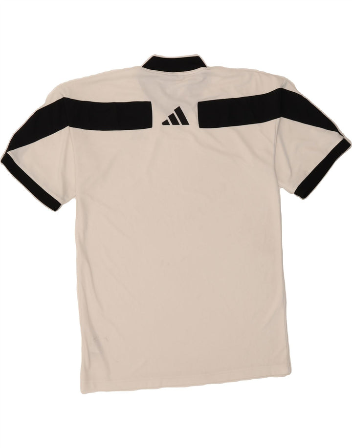 ADIDAS Mens T-Shirt Top Small White Colourblock Polyester Sports Vintage Adidas and Second-Hand Adidas from Messina Hembry 