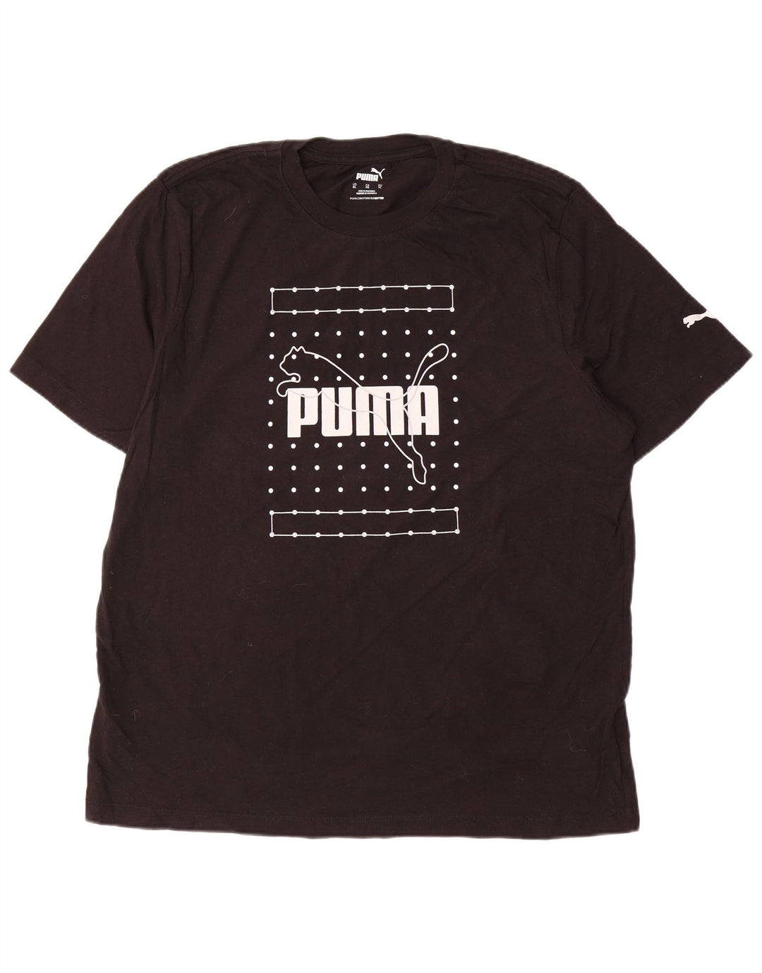 PUMA Herre grafisk T-shirt top XL sort bomuld