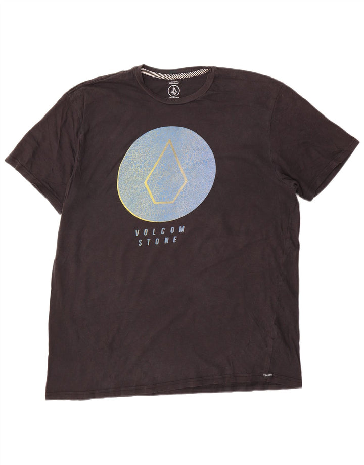 Volcom Herre Modern Fit Grafisk T-Shirt Top XL Sort