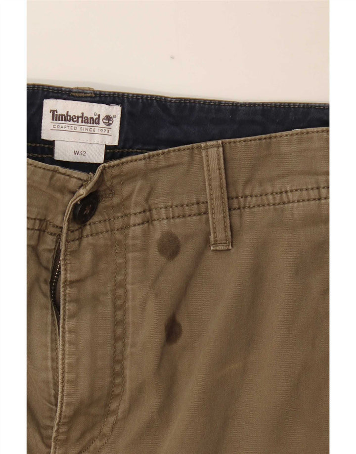 Timberland Herre Cargo Shorts W32 Medium Khaki Bomuld