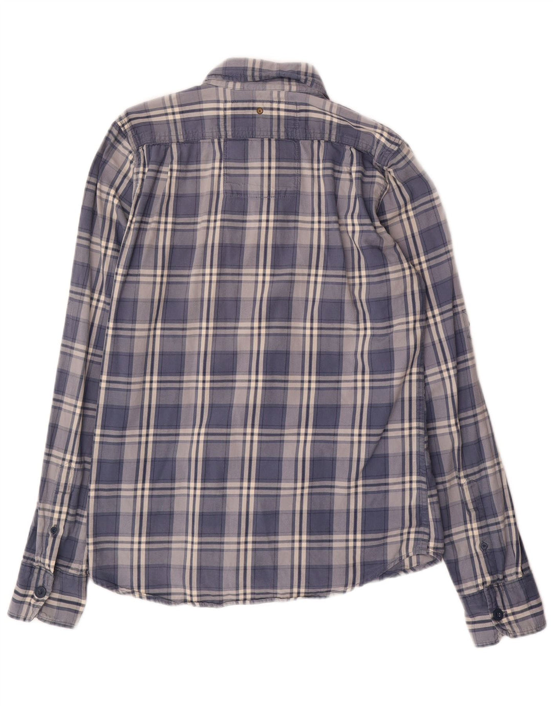 Superdry Flanelskjorte til mænd mellemblå ternet bomuld