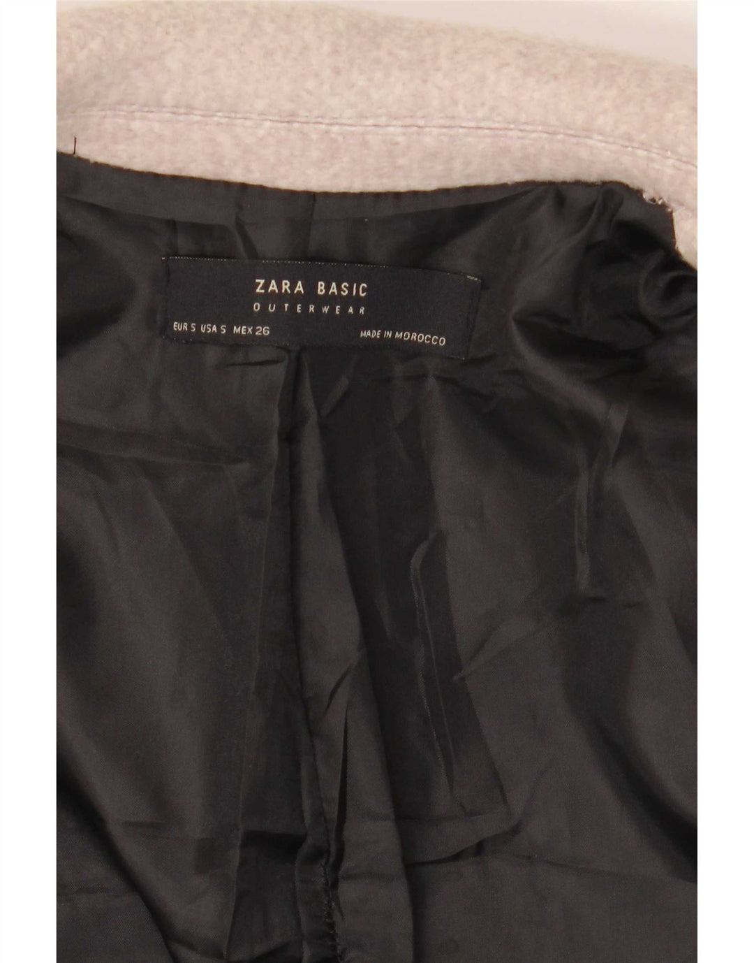 Zara Dame Overfrakke UK 10 Small Beige