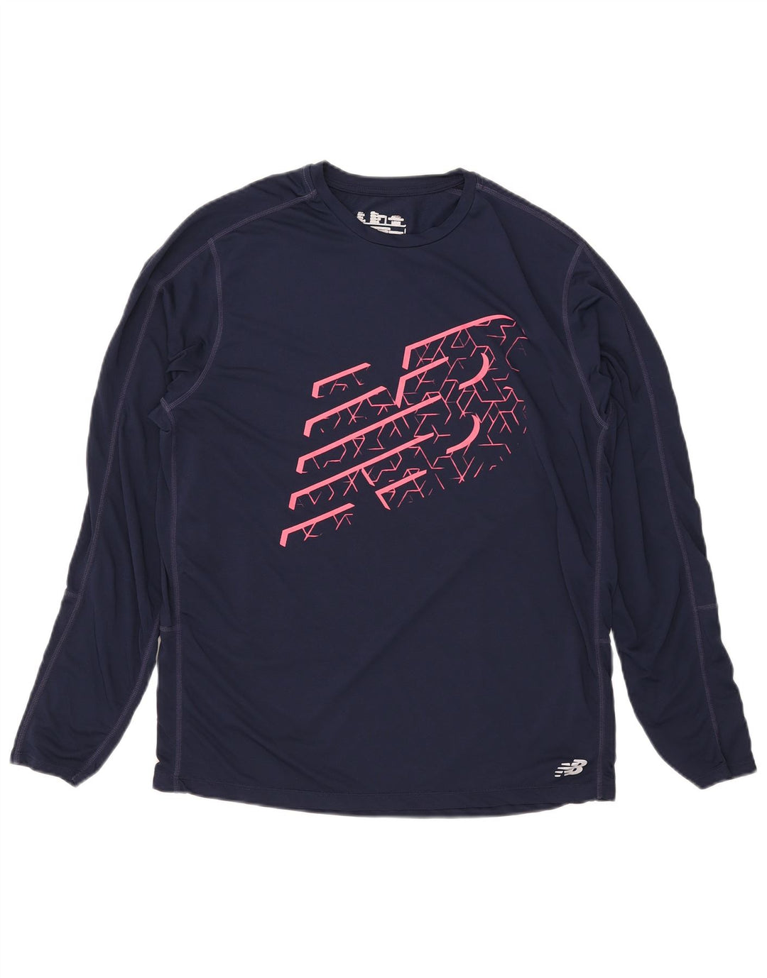 New Balance Herre grafisk top langærmet stor marineblå polyester
