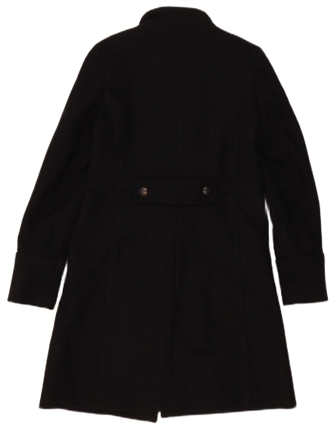 Massimo Dutti Dame Dobbeltradet Frakke EU 36 XS Sort Uld