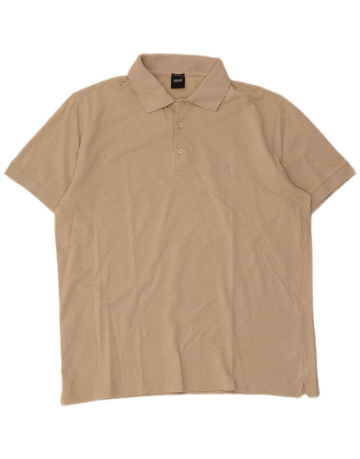 Hugo Boss Polo Shirt til mænd Stor Beige Bomuld