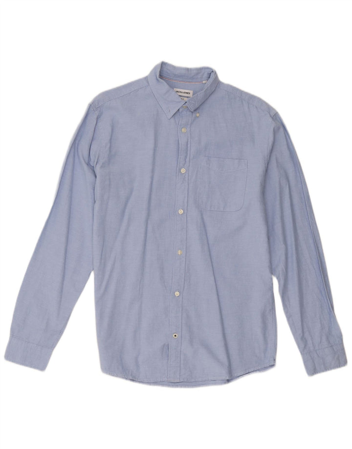 Jack & Jones Herre Slim Fit skjorte Stor blå bomuld