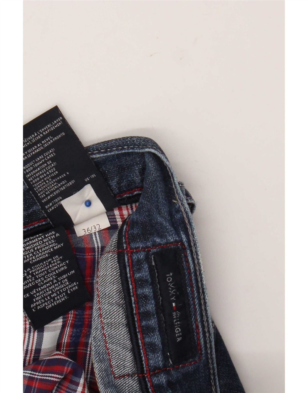 Tommy Hilfiger Herre Straight Jeans W36 L32 Blå Bomuld