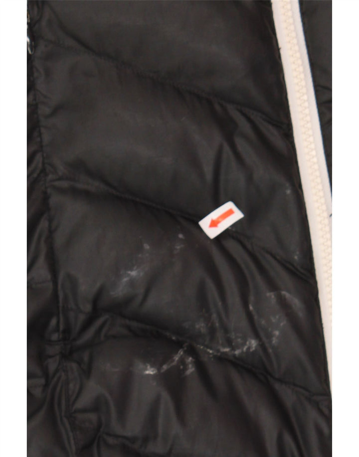 ADIDAS Womens Hooded Padded Jacket UK 8 Small Black Polyester Vintage Adidas and Second-Hand Adidas from Messina Hembry 