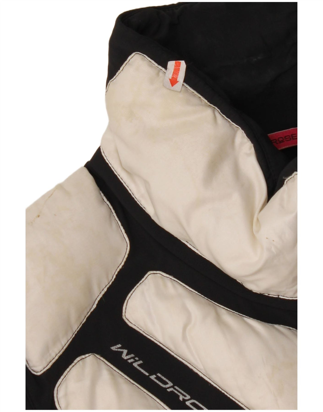 WILD ROSE Dame Polstret Gilet UK 14 Large Black Colourblock Polyamid