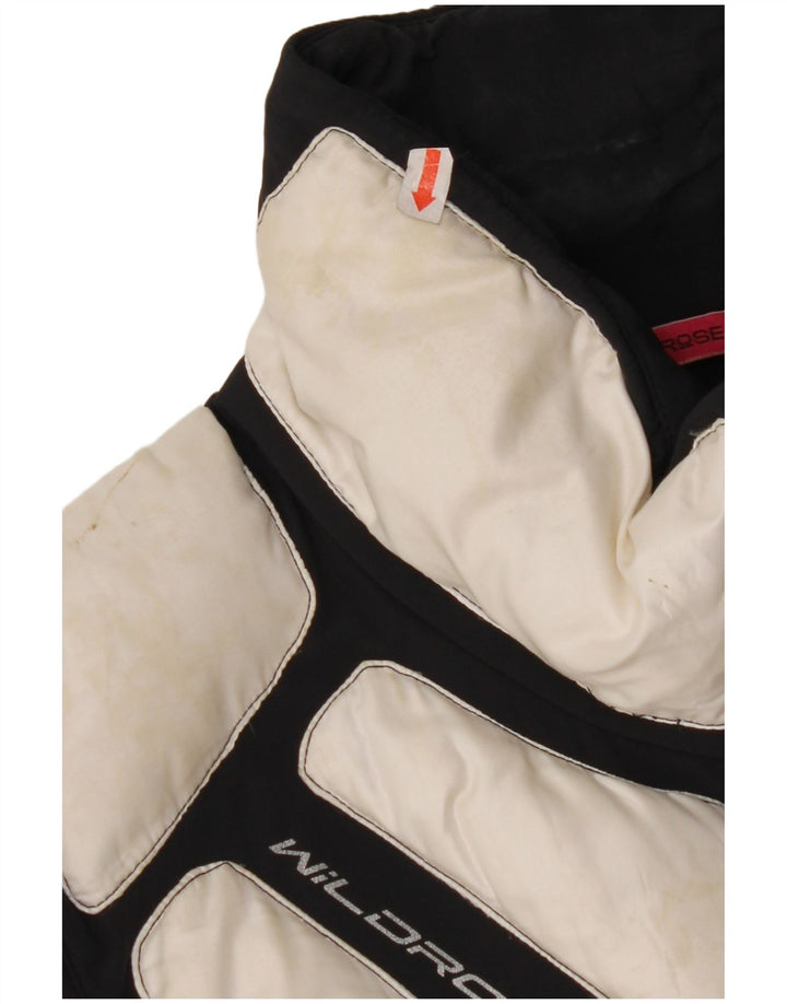 WILD ROSE Dame Polstret Gilet UK 14 Large Black Colourblock Polyamid