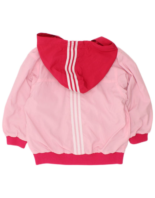 Adidas Regnjakke med hætte til piger 2-3 år Pink Colourblock Polyester