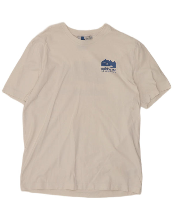 Adidas grafisk t-shirt til mænd, medium hvid sport