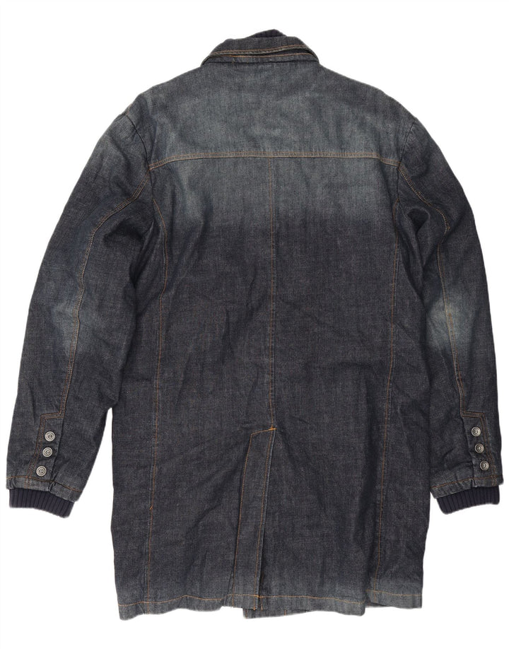 Jack & Jones Herre Denim Coat UK 44 2XL Navy Blue Cotton