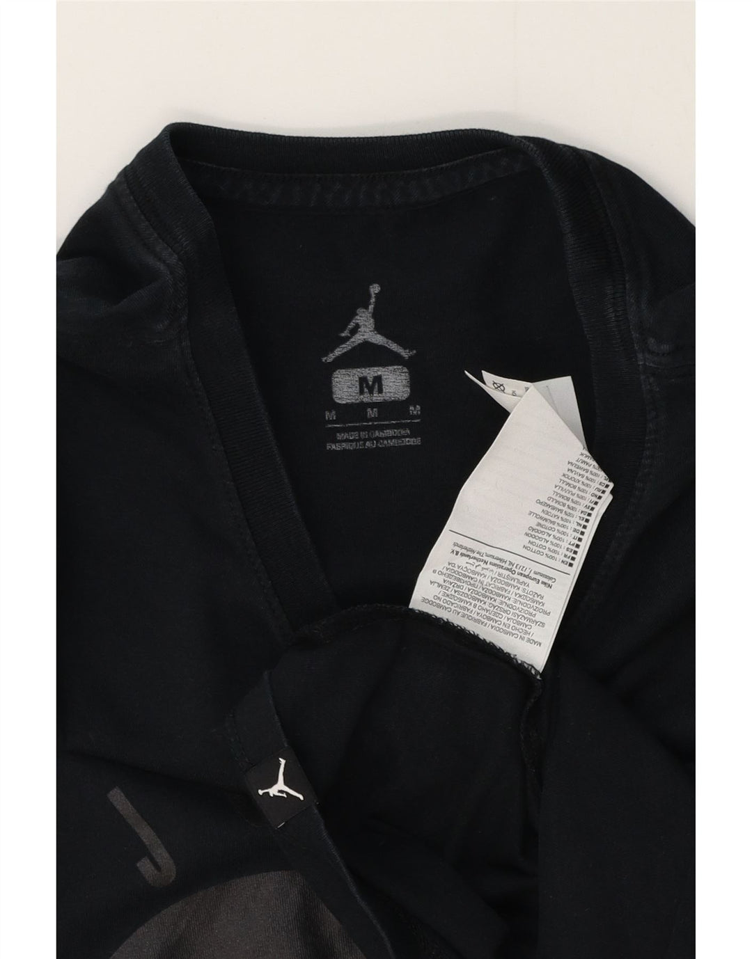 Jordan Herre grafisk T-shirt Top Medium Marineblå Bomuld