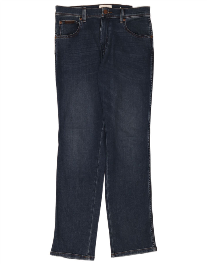 Wrangler Herre Texas Slim Jeans W30 L30 Marineblå Bomuld
