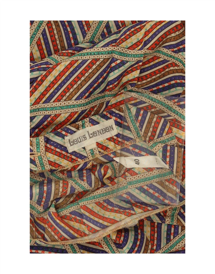 LOUIS LONDON Womens Pleated Skirt EU 40 Medium W28 Multicoloured Striped Vintage Louis London and Second-Hand Louis London from Messina Hembry 