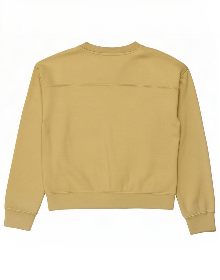 Zara Womens Crop Sweatshirt Jumper UK 14 Medium Gul Polyester