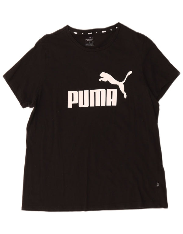 Puma Grafisk T-Shirt Top UK 18 XL Sort Bomuld