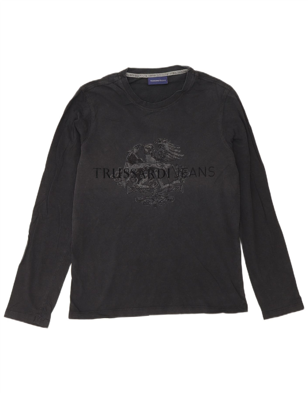 Trussardi Jeans Herre Grafisk Top Langærmet Lille Sort