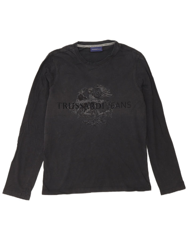 Trussardi Jeans Herre Grafisk Top Langærmet Lille Sort