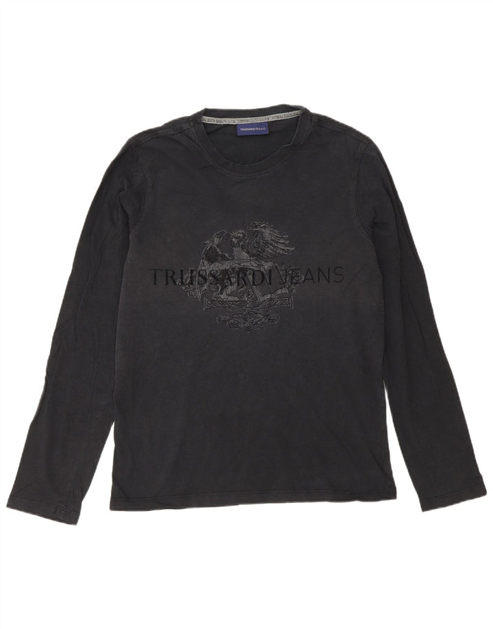 Trussardi Jeans Herre Grafisk Top Langærmet Lille Sort