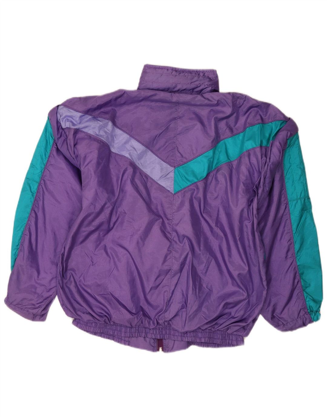 Vintage fuld træningsdragt til kvinder UK 14 Medium Purple Colourblock