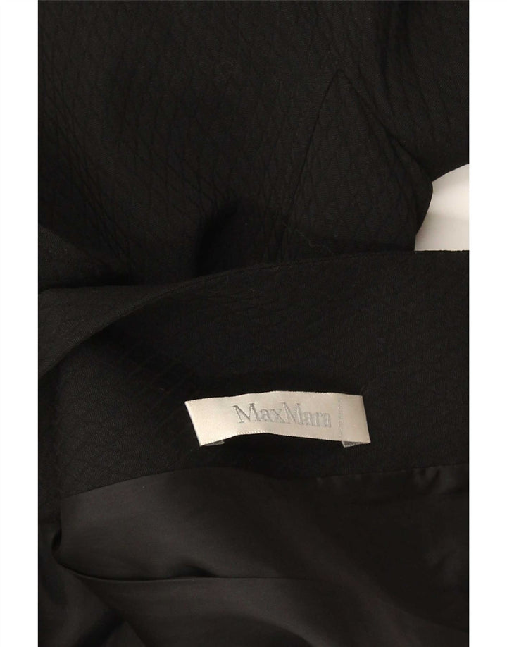 Max Mara Dame 1 Knap Blazer Jacket UK 16 Large Black Virgin Wool