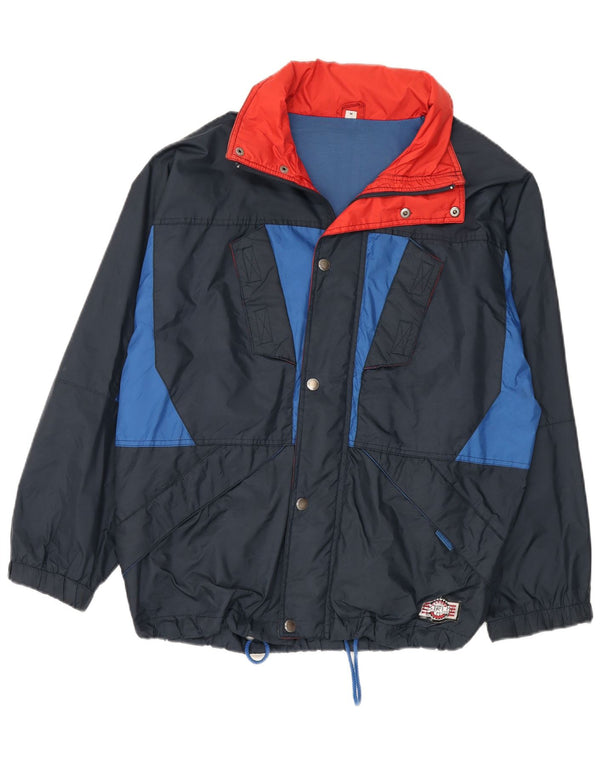 Brugi Herre Hættevindjakke UK 38 Medium Navy Blue Colourblock