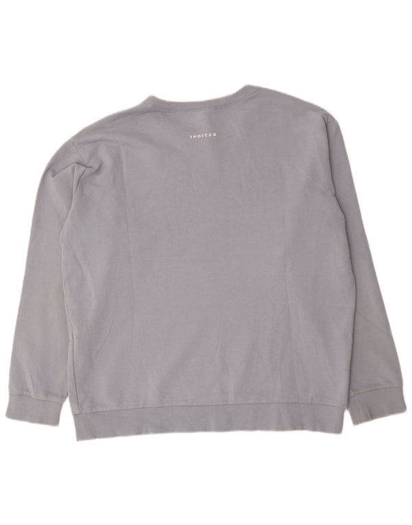 Zara Herre Sweatshirt Jumper XL Blå Bomuld