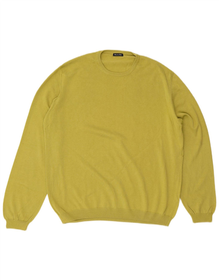 Massimo Dutti Herre sweater med rund hals XL Grøn bomuld