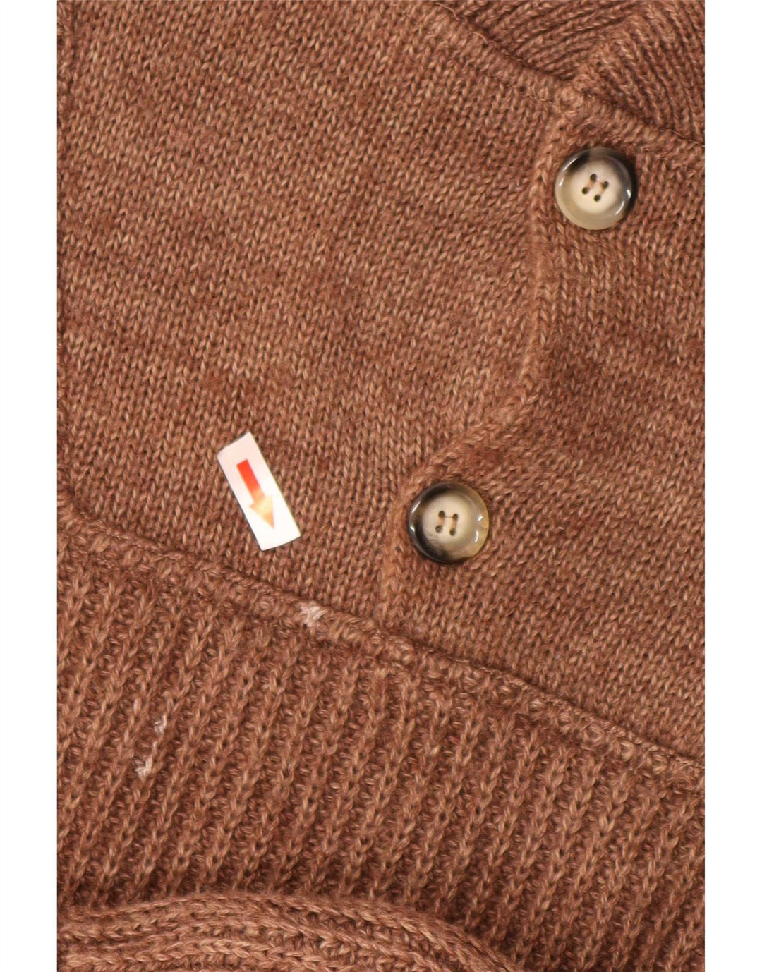 Ivy Oxford Herre Button Neck Jumper Sweater Stor Brun Uld