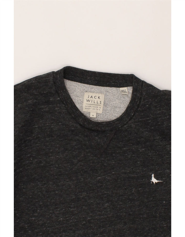 JACK WILLS Mens Sweatshirt Jumper Medium Grey Flecked Cotton Vintage Jack Wills and Second-Hand Jack Wills from Messina Hembry 