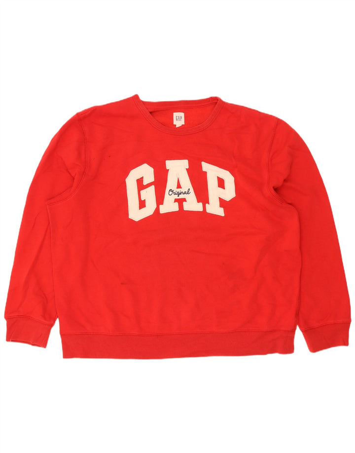 Gap Herre Grafisk Sweatshirt Jumper 2XL Rød Bomuld