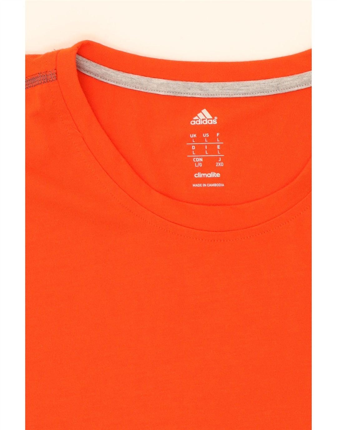ADIDAS Mens Climalite T-Shirt Top Large Orange Polyester Vintage Adidas and Second-Hand Adidas from Messina Hembry 