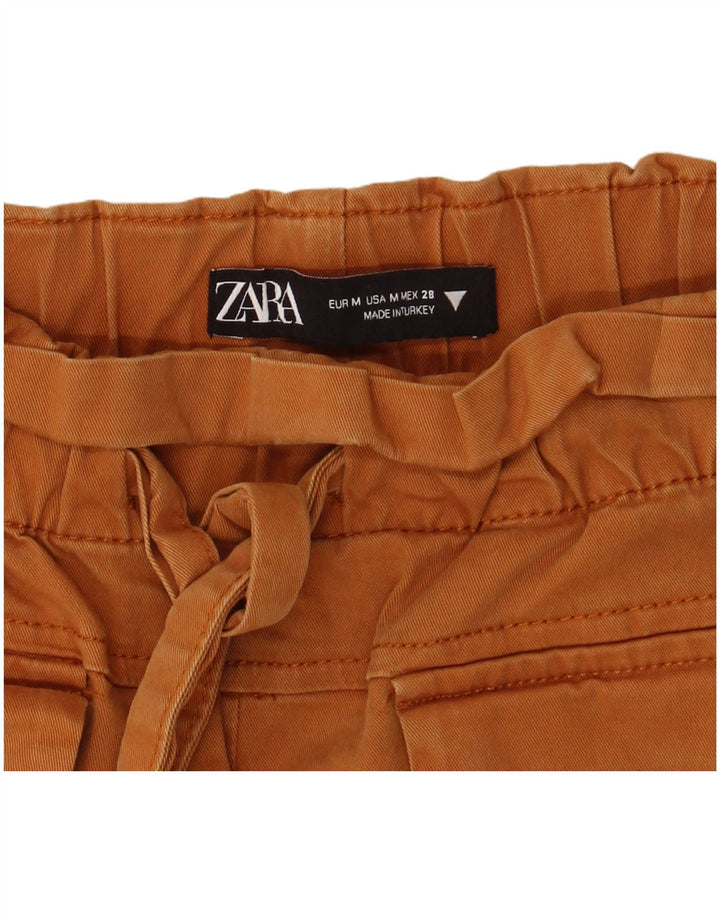 Zara Dame High Waist Hot Pants Medium W28 Brun